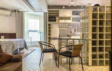 Imagem: O apartamento possui 1 Dormitório, 1 Banheiro, 1 Vaga na garagem