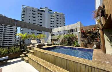 Imagem: O apartamento na cobertura possui 3 Dormitórios, 5 Banheiros