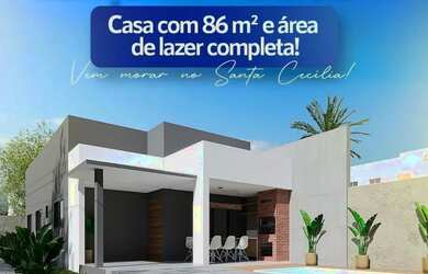 Imagem: A casa em condomínio possui 3 Dormitórios, 2 Banheiros, 1