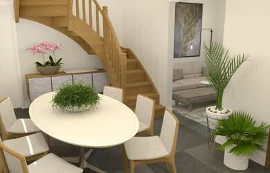 Imagem: A casa possui 3 Dormitórios, 2 Banheiros, 1 Vaga na garagem