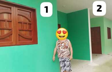 Imagem: A casa possui 3 Dormitórios, 2 Banheiros, 1 Vaga na garagem