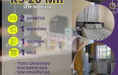 Imagem: O apartamento possui 2 Dormitórios, 1 Banheiro, 2 Vagas na