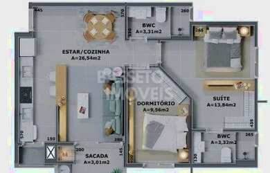 Imagem 3: FLORIANóPOLIS - Apartamento Padrão - Cachoeira do Bom Jesus