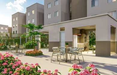 Imagem: O apartamento possui 2 Dormitórios, 1 Banheiro, 1 Vaga na garagem