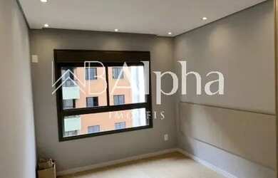 Imagem: O apartamento possui 1 Dormitório, 2 Banheiros, 1 Vaga na garagem