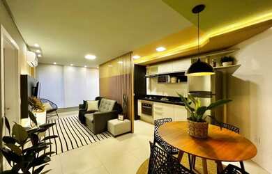 Imagem: O apartamento possui 1 Dormitório, 1 Banheiro, 1 Vaga na garagem