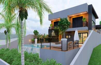 Imagem: A casa em condomínio possui 3 Dormitórios, 4 Banheiros, 4