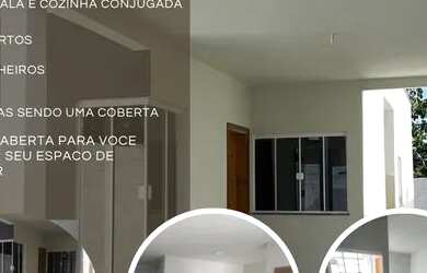 Imagem: A casa possui 2 Dormitórios, 2 Banheiros, 2 Vagas na garagem