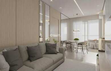 Imagem: O apartamento possui 1 Dormitório, 2 Banheiros, 1 Vaga na garagem