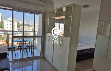 Imagem: O apartamento possui 1 Dormitório, 1 Banheiro, 1 Vaga na garagem