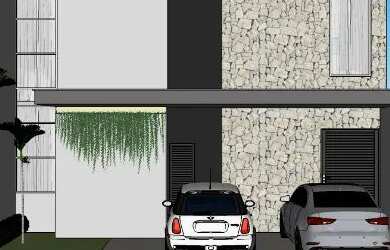 Imagem: A casa possui 3 Dormitórios, 3 Banheiros, 3 Vagas na garagem