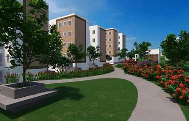 Imagem: O apartamento possui 2 Dormitórios, 1 Banheiro, 1 Vaga na garagem