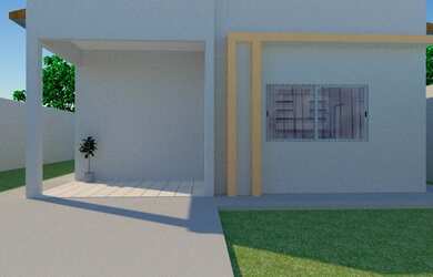 Imagem: A casa possui 3 Dormitórios, 2 Banheiros, 2 Vagas na garagem