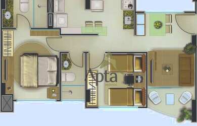 Imagem 7: Apartamento com 2 dormitórios à venda, 56 m² por R$ 350.000 - Tirol...