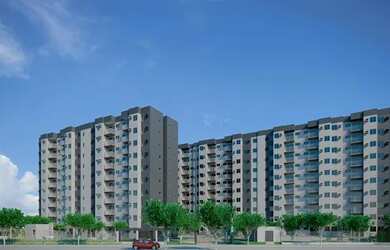 Imagem: O apartamento possui 2 Dormitórios, 1 Banheiro, 1 Vaga na garagem