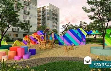 Imagem: O apartamento possui 2 Dormitórios, 1 Banheiro, 1 Vaga na garagem