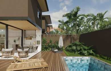 Imagem: A casa em condomínio possui 4 Dormitórios, 4 Banheiros, 2