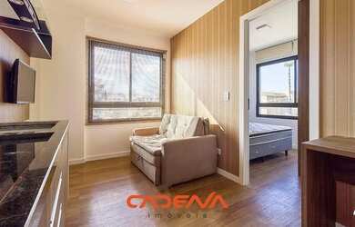 Imagem: O apartamento possui 1 Dormitório, 1 Banheiro, 24m² de Área