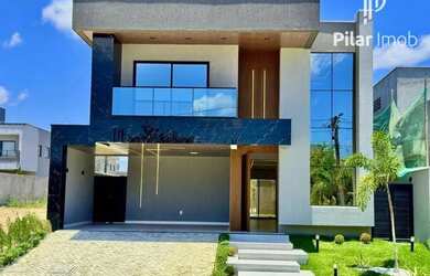 Imagem: A casa em condomínio possui 5 Dormitórios, 5 Banheiros, 4