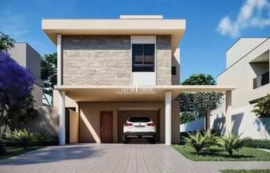 Imagem: A casa em condomínio possui 4 Dormitórios, 4 Banheiros, 4