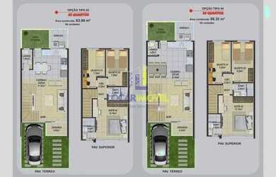 Imagem 3: Casa duplex 2 quartos sendo 2 suíte novo tortamente acabado com pisos e revestimentos 2 va