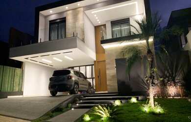 Imagem: A casa em condomínio possui 4 Dormitórios, 5 Banheiros, 4