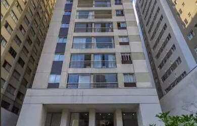 Imagem: O apartamento possui 1 Dormitório, 1 Banheiro, 1 Vaga na garagem