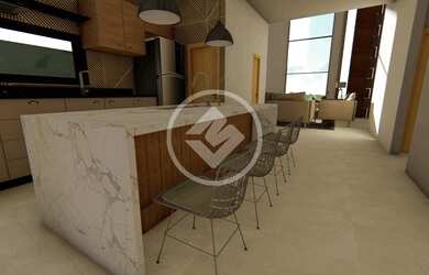 Imagem: A casa em condomínio possui 3 Dormitórios, 1 Banheiro, 4 Vagas