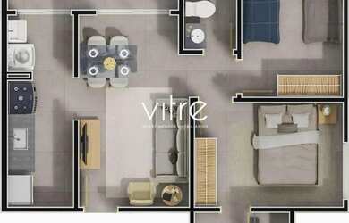 Imagem: O apartamento possui 2 Dormitórios, 2 Banheiros, 1 Vaga na