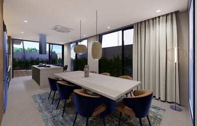 Imagem: A casa possui 3 Dormitórios, 4 Banheiros, 3 Vagas na garagem