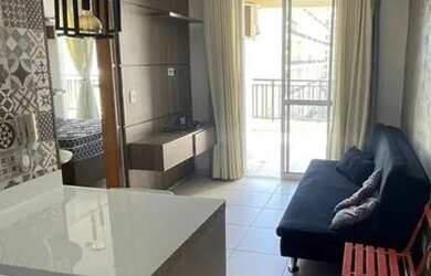 Imagem: O apartamento possui 1 Dormitório, 1 Banheiro, 1 Vaga na garagem