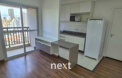 Imagem: O apartamento possui 1 Dormitório, 1 Banheiro, 1 Vaga na garagem