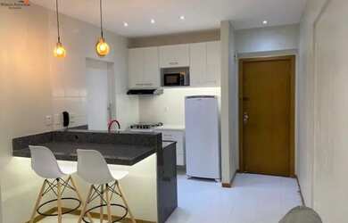 Imagem: O apartamento possui 1 Dormitório, 1 Banheiro, 1 Vaga na garagem