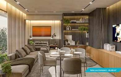 Imagem: O apartamento possui 1 Dormitório, 1 Banheiro, 1 Vaga na garagem