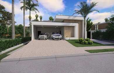 Imagem: A casa possui 3 Dormitórios, 2 Banheiros, 4 Vagas na garagem