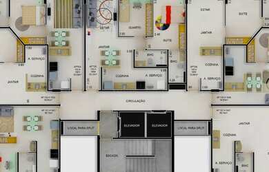 Imagem: O apartamento possui 1 Dormitório, 1 Banheiro, 1 Vaga na garagem