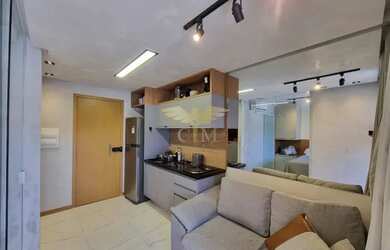 Imagem: O apartamento possui 1 Dormitório, 1 Banheiro, 1 Vaga na garagem