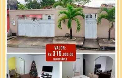 Imagem: A casa possui 4 Dormitórios, 2 Banheiros e 2 Vagas na garagem