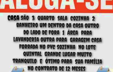 Imagem: A casa possui 3 Dormitórios, 2 Banheiros, 1 Vaga na garagem