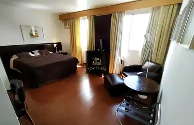 Imagem: O studio possui 1 Dormitório, 1 Banheiro, 1 Vaga na garagem