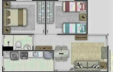 Imagem 3: Apartamento para venda com 44 metros quadrados com 2 quartos