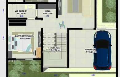 Imagem: A casa em condomínio possui 4 Dormitórios, 5 Banheiros, 3