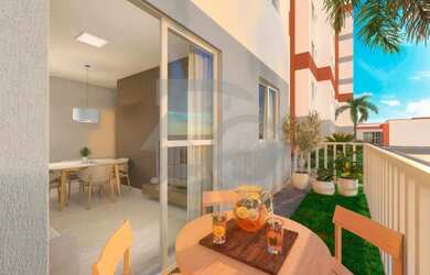 Imagem: O apartamento possui 2 Dormitórios, 1 Banheiro, 1 Vaga na garagem