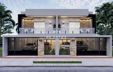 Imagem: A casa possui 3 Dormitórios, 2 Banheiros, 4 Vagas na garagem