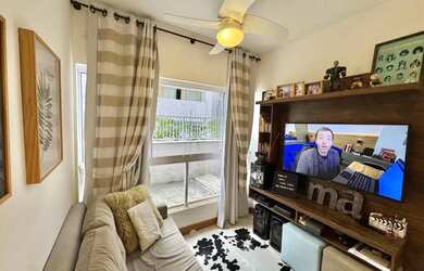 Imagem: O apartamento possui 1 Dormitório, 1 Banheiro, 1 Vaga na garagem