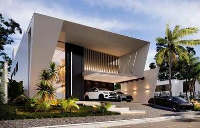 Imagem: A casa possui 4 Dormitórios, 5 Banheiros, 3 Vagas na garagem