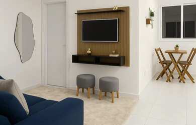 Imagem: O apartamento possui 2 Dormitórios, 1 Banheiro, 55m² de Área