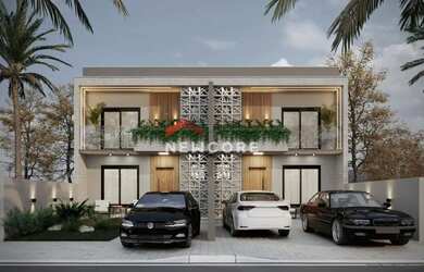 Imagem: A casa possui 3 Dormitórios, 2 Banheiros, 2 Vagas na garagem