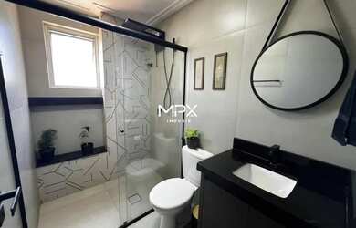 Imagem: O apartamento possui 1 Dormitório, 1 Banheiro, 1 Vaga na garagem