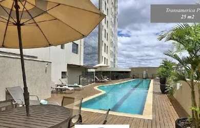 Imagem: O apartamento possui 1 Dormitório, 1 Banheiro, 1 Vaga na garagem